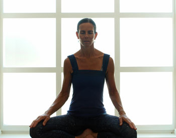 Seated yoga position